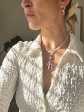 Load image into Gallery viewer, The Rhodochrosite Rose Mermaid Necklace