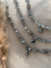 Load image into Gallery viewer, Labradorite Chip and Sterling Silver Pendent.