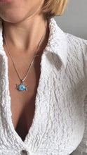 Load image into Gallery viewer, The Larimar Triple Moon Necklace