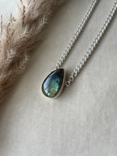 Load image into Gallery viewer, The Peacock Flash Teardrop Necklace (15inch)