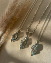 Load image into Gallery viewer, The Diamond Cut Citrine & Topaz Teardrop Necklace.