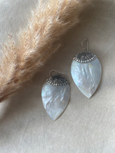 Load image into Gallery viewer, NEW The Large Mother Of Pearl Fan Earrings.