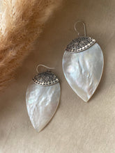 Load image into Gallery viewer, NEW The Large Mother Of Pearl Fan Earrings.