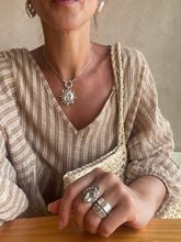 Load image into Gallery viewer, The Diamond Cut Citrine & Blue Topaz Ring.