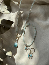 Load image into Gallery viewer, The Larimar & Aquamarine Crystal Bead Necklace