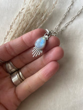 Load image into Gallery viewer, The Rising Moon Paperclip Necklace. 22inch Chain