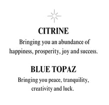 Load image into Gallery viewer, The Diamond Cut Citrine & Blue Topaz Ring.