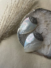 Load image into Gallery viewer, NEW The Large Mother Of Pearl Fan Earrings.