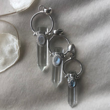 Load image into Gallery viewer, NEW The Halo Moonstone & Quartz Point necklace