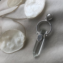 Load image into Gallery viewer, NEW The Halo Moonstone & Quartz Point necklace