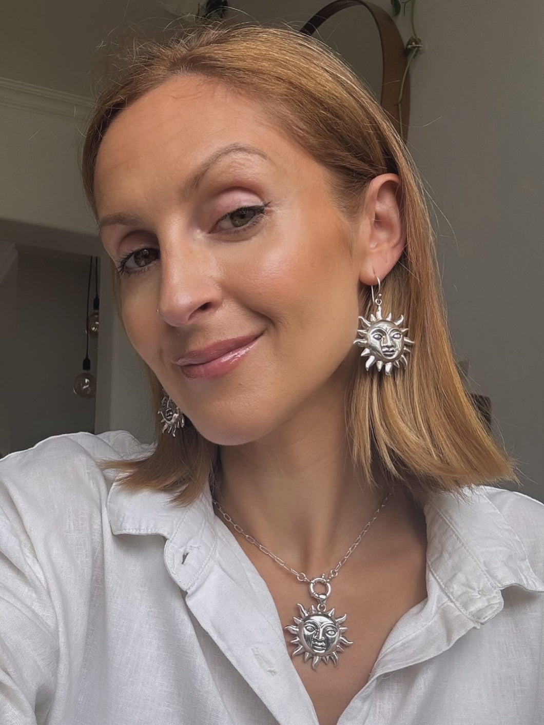 NEW Sun Face Earrings
