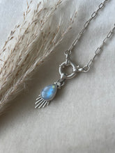Load image into Gallery viewer, The Rising Moon Paperclip Necklace. 22inch Chain
