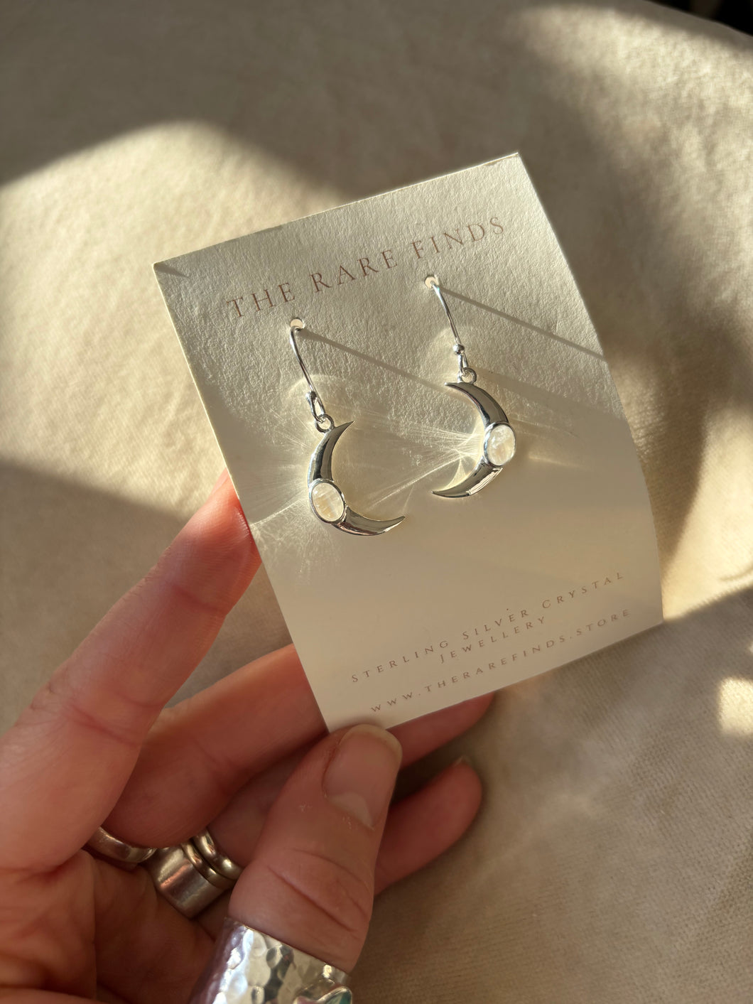 NEW The Moonbeam Crescent Earrings.