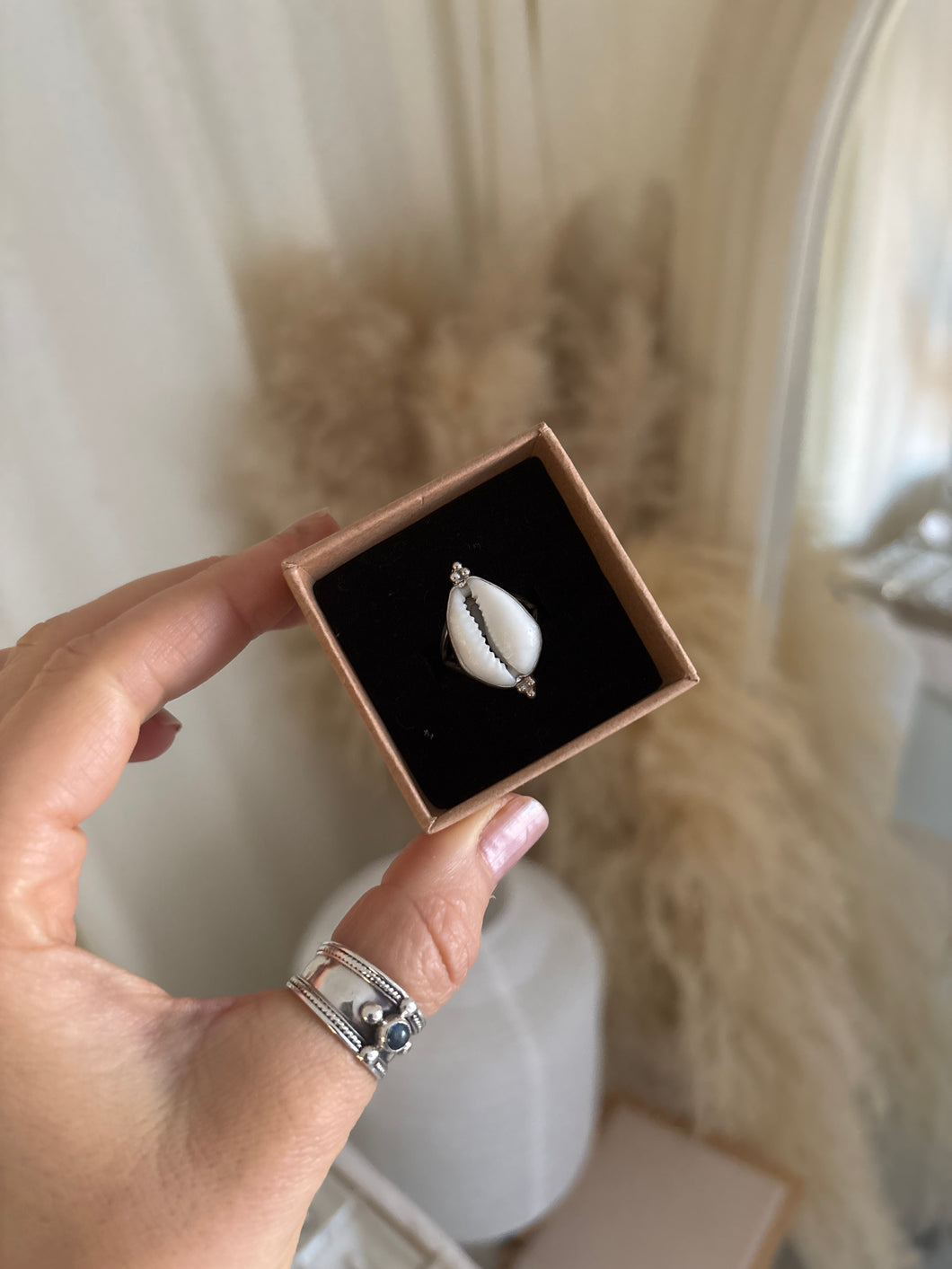 The Simple Shell Cowrie Ring