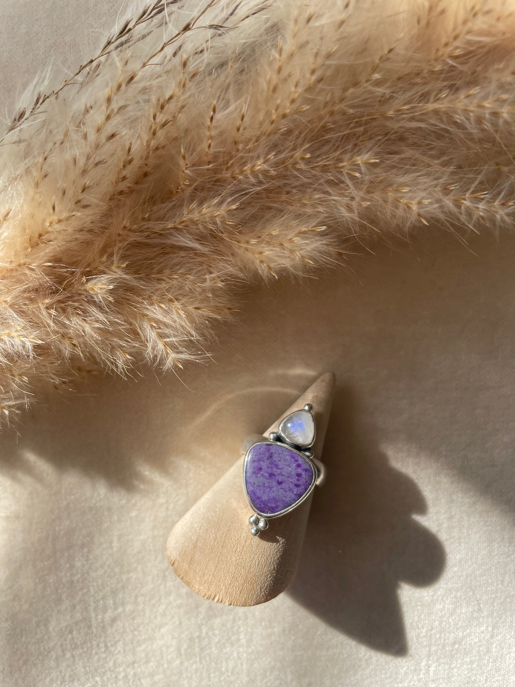 The Sacred Sugilite & Moonstone Ring.