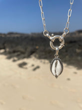 Load image into Gallery viewer, The Cowrie Beach Paperclip Necklace
