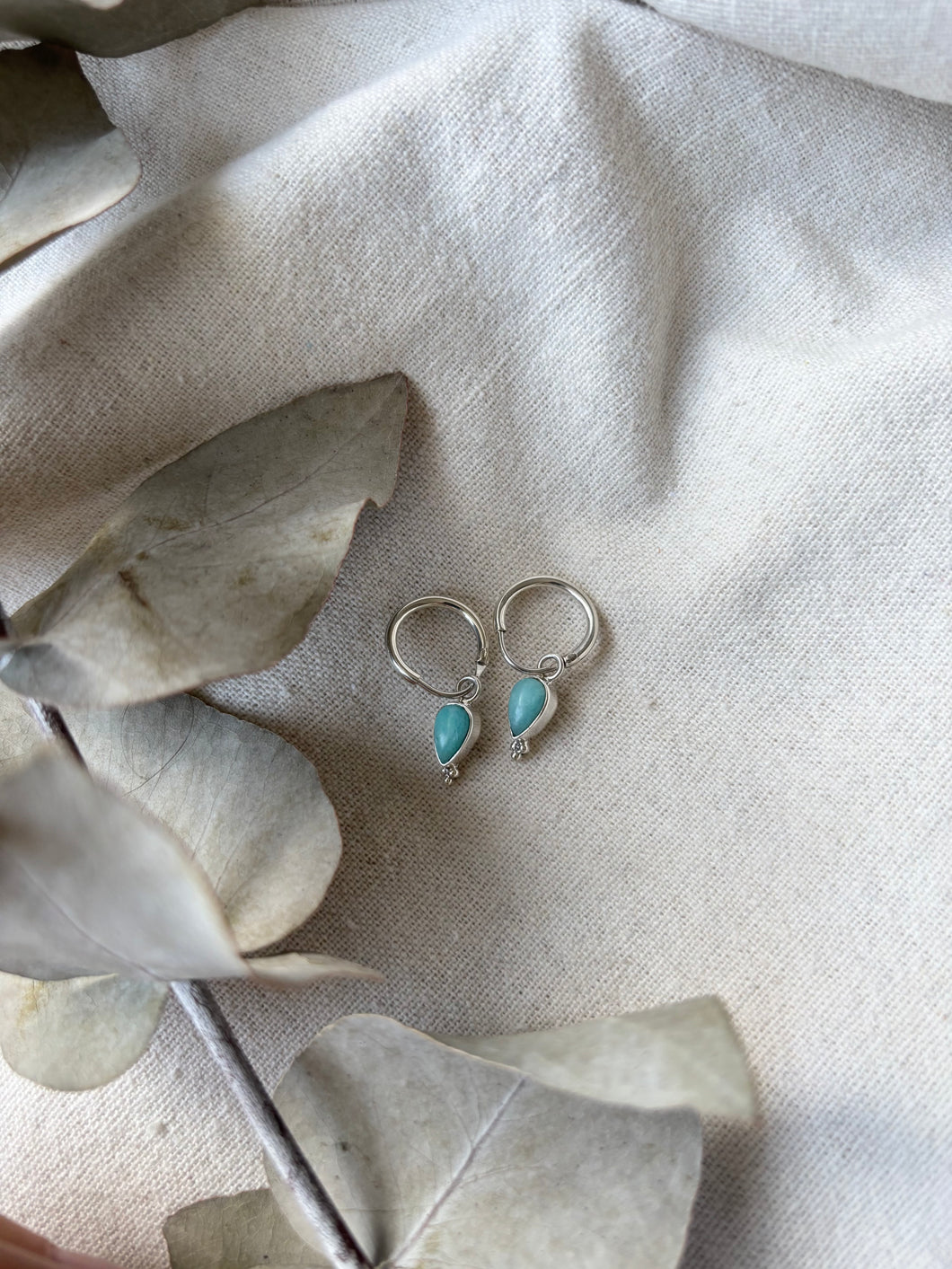 NEW Crystal Teardrop Huggie Hoops