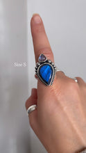 Load image into Gallery viewer, NEW The Lucid Labradorite and Blue Moon Ring
