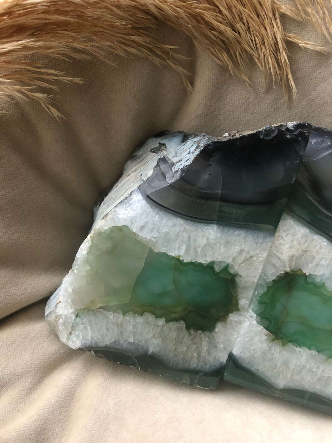 The Green Turquoise Agate Bookends